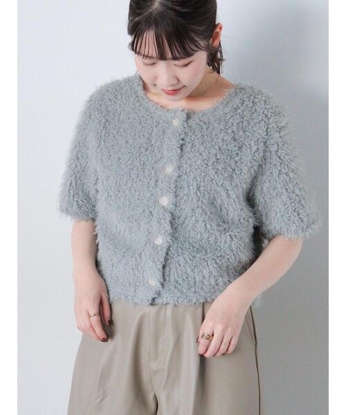 ehka sopo(エヘカソポ)の「◎前後2wayボアプルオーバー(ニット/セーター・レディース・ミント/キナリ/ベージュ/ラベンダー・F)」の3枚目の写真