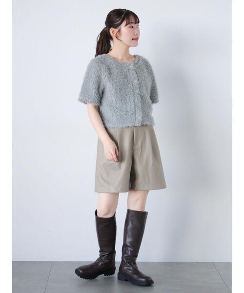 ehka sopo(エヘカソポ)の「◎前後2wayボアプルオーバー(ニット/セーター・レディース・ミント/キナリ/ベージュ/ラベンダー・F)」の11枚目の写真