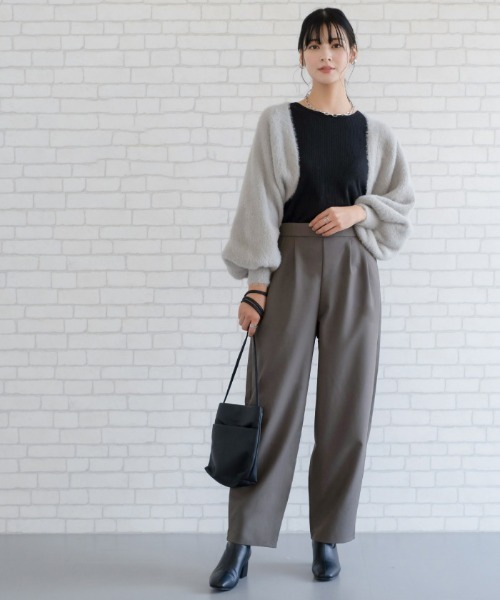aquagarage(アクアガレージ)の「ウエストタックコクーンパンツ(その他パンツ・レディース・テラコッタ/サンドベージュ/グレイッシュベージュ/ブラック/グレー・M)」の7枚目の写真