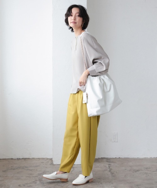 aquagarage(アクアガレージ)の「ウエストタックコクーンパンツ(その他パンツ・レディース・テラコッタ/サンドベージュ/グレイッシュベージュ/ブラック/グレー・M)」の15枚目の写真