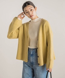 【WEB限定】片畦Vネックカーデ≪手洗い可能≫
