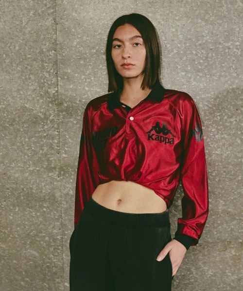 Kappa(カッパ)の「長袖ゲームシャツ(Tシャツ/カットソー・レディース・レッド/ホワイト・MEDIUM/LARGE/X-LARGE)」の1枚目の写真
