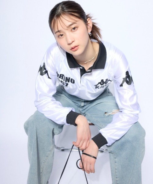 Kappa(カッパ)の「長袖ゲームシャツ(Tシャツ/カットソー・レディース・レッド/ホワイト・MEDIUM/LARGE/X-LARGE)」の2枚目の写真