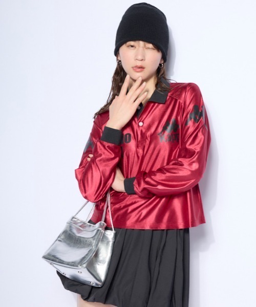 Kappa(カッパ)の「長袖ゲームシャツ(Tシャツ/カットソー・レディース・レッド/ホワイト・MEDIUM/LARGE/X-LARGE)」の6枚目の写真