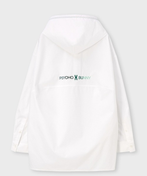 Psycho Bunny（サイコバニー）の「[WOMEN]フーディ シャツ（シャツ/ブラウス・レディース・ライトパープル/ホワイト・FREE）」の10枚目の写真