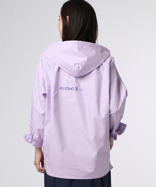 Psycho Bunny（サイコバニー）の「[WOMEN]フーディ シャツ（シャツ/ブラウス・レディース・ライトパープル/ホワイト・FREE）」の12枚目の写真