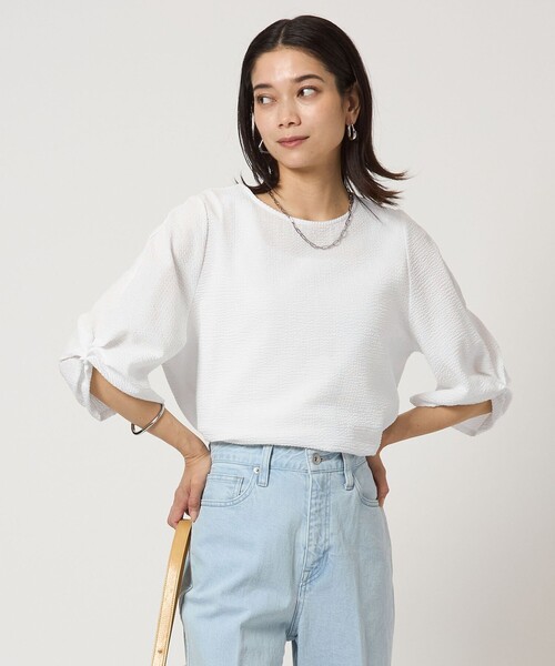 VERY掲載　[EUCLAID]タックスリーブスウェットTシャツ EUCLAID(エウクレイド) | 大好評の半袖スウェット！ リブ部分