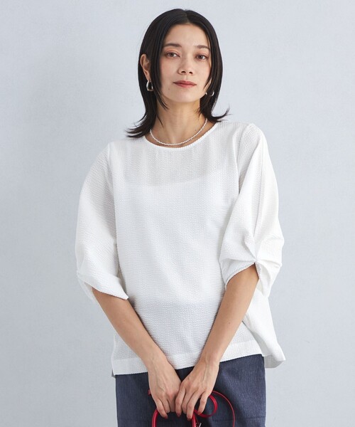 ダックスリーブプルオーバー ur's tシャツ サテンタックスリーブプルオーバー レディース