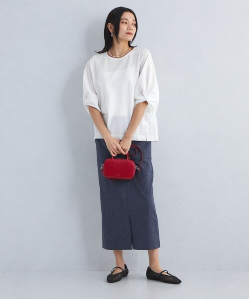 green label relaxing（グリーンレーベルリラクシング）の「サッカー タックスリーブ プルオーバー カットソー -UVカット-（Tシャツ/カットソー・レディース・コバルトブルー/オフホワイト/ブラック/ライトブルー・FREE）」の22枚目の写真