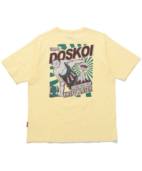 KRIFF MAYER（クリフメイヤー）の「おすもうちゃんT (DOSKOI)（Tシャツ/カットソー・メンズ・オフホワイト/グレー/ブルー/イエロー/コーラル/チャコール・X-LARGE/LARGE/MEDIUM）」の5枚目の写真