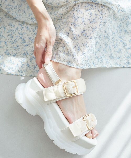 MAJESTIC LEGON(マジェスティックレゴン)の「ジェリーソールギャザースポサン(サンダル・レディース・ブラック/アイボリー/ピンク・SMALL/MEDIUM/X-LARGE/LARGE)」の16枚目の写真