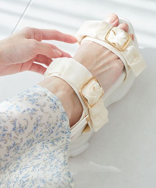 MAJESTIC LEGON(マジェスティックレゴン)の「ジェリーソールギャザースポサン(サンダル・レディース・ブラック/アイボリー/ピンク・SMALL/MEDIUM/X-LARGE/LARGE)」の17枚目の写真