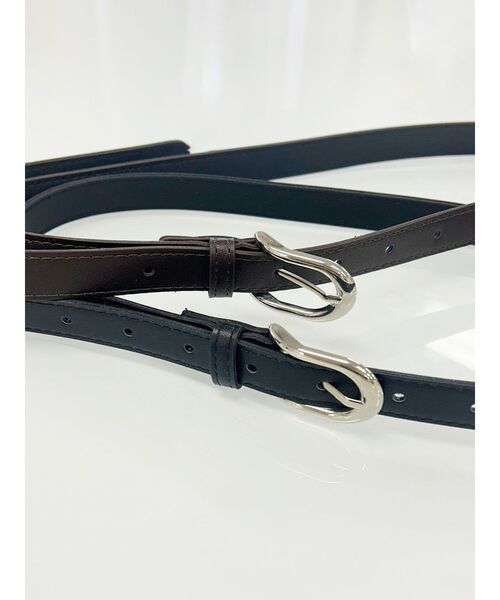 MERCURYDUO（マーキュリーデュオ）の「フェイクレザータイベルト（ベルト・レディース・ブラウン/ブラック・FREE）」の6枚目の写真