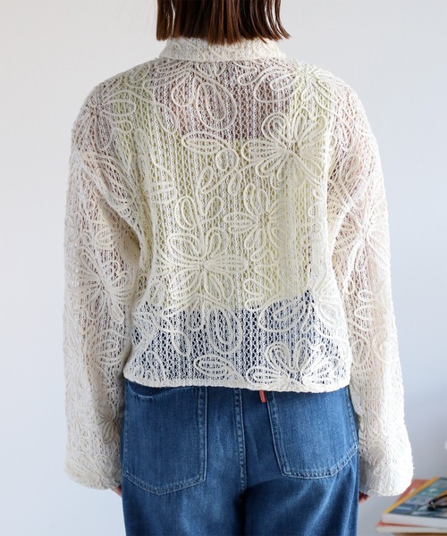 cepo(セポ)の「〈セットアップ対応〉ニットコード刺繍シャツブラウス(シャツ/ブラウス・レディース・ブラック/オフホワイト・M)」の14枚目の写真