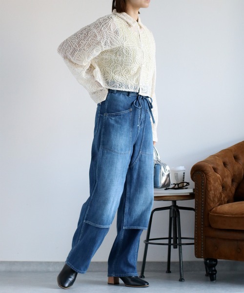 cepo(セポ)の「〈セットアップ対応〉ニットコード刺繍シャツブラウス(シャツ/ブラウス・レディース・ブラック/オフホワイト・M)」の10枚目の写真