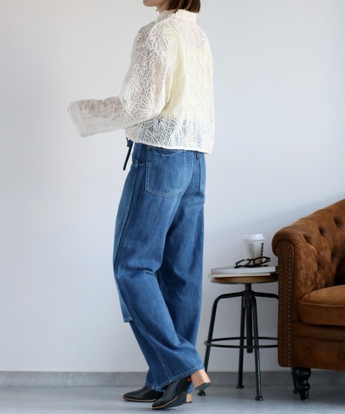 cepo(セポ)の「〈セットアップ対応〉ニットコード刺繍シャツブラウス(シャツ/ブラウス・レディース・ブラック/オフホワイト・M)」の7枚目の写真