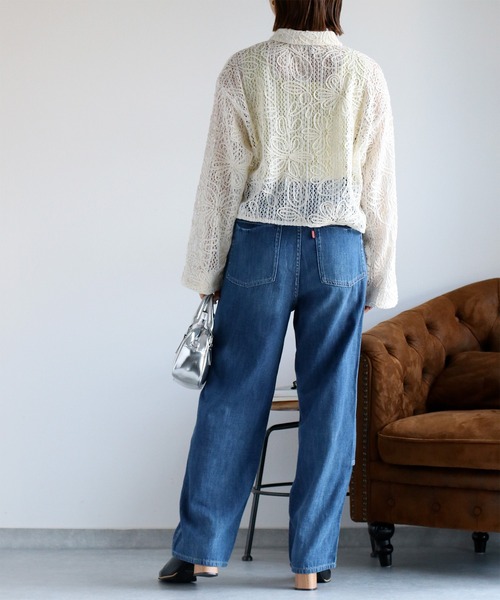 cepo(セポ)の「〈セットアップ対応〉ニットコード刺繍シャツブラウス(シャツ/ブラウス・レディース・ブラック/オフホワイト・M)」の8枚目の写真