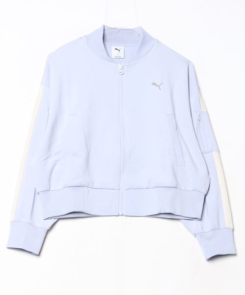 PUMA（プーマ）の「プーマ PUMA TRN EDGE ニットジャケット（ジャージ・レディース・ブラック/オフホワイト/ラベンダー・S/M/L）」の3枚目の写真