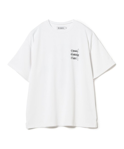 Chaos Fishing Club(カオスフィッシングクラブ)の「EVISEN SKATEBOARDS × Chaos Fishing Club / DRY LOGO TEE(Tシャツ/カットソー・メンズ・ブラック/ホワイト・XL/M/L)」の3枚目の写真