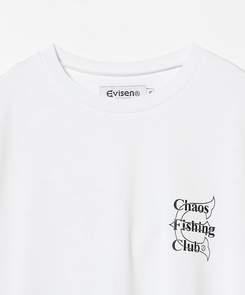 Chaos Fishing Club(カオスフィッシングクラブ)の「EVISEN SKATEBOARDS × Chaos Fishing Club / DRY LOGO TEE(Tシャツ/カットソー・メンズ・ブラック/ホワイト・XL/M/L)」の4枚目の写真