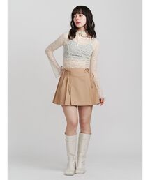 jouetie | 【FRUITSZIPPER鎮西寿々歌】リボンプリーツスカート(スカート)