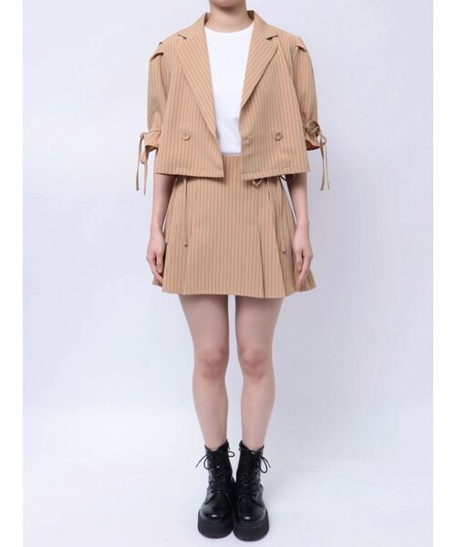 jouetie（ジュエティ）の「【FRUITSZIPPER鎮西寿々歌】リボンプリーツスカート（スカート・レディース・ベージュ・MEDIUM）」の17枚目の写真