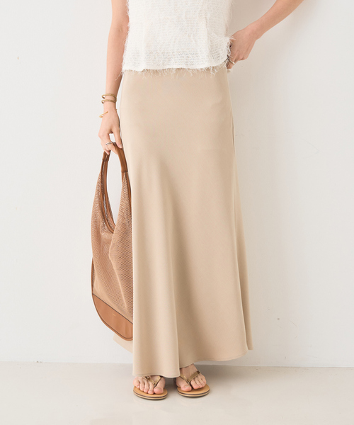 EMMA　ROUGE VIF（エマルージュヴィフ）の「【一部店舗限定】バイヤスロングスカート（スカート・レディース・グレイッシュベージュ/ホワイト・34/38/36）」の3枚目の写真