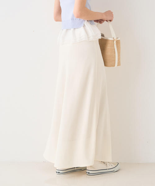 EMMA　ROUGE VIF（エマルージュヴィフ）の「【一部店舗限定】バイヤスロングスカート（スカート・レディース・グレイッシュベージュ/ホワイト・34/38/36）」の10枚目の写真
