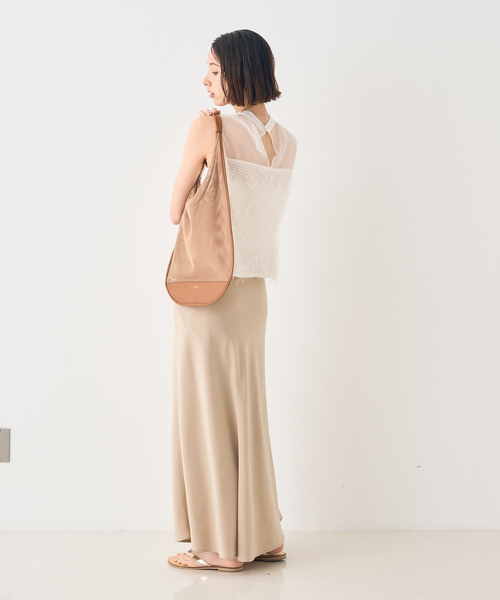 EMMA　ROUGE VIF（エマルージュヴィフ）の「【一部店舗限定】バイヤスロングスカート（スカート・レディース・グレイッシュベージュ/ホワイト・34/38/36）」の16枚目の写真