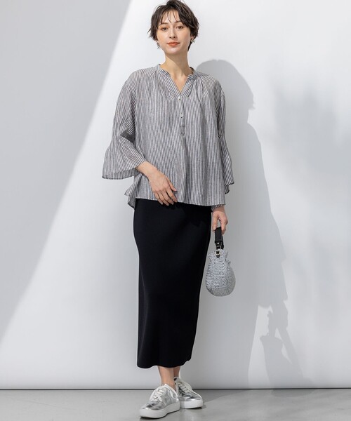 23区(ニジュウサンク)の「【WEB&一部店舗限定/洗える】レーヨンポリエステルストレッチ タイト スカート(スカート・レディース・ネイビー系5/ブラック系5/ネイビー系/ブラック系・38/40)」の14枚目の写真