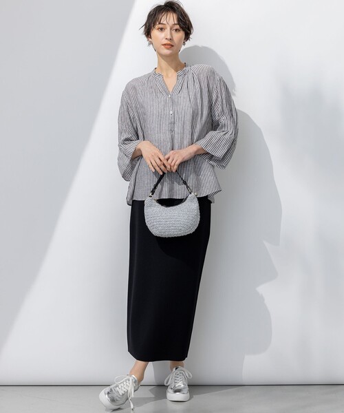 23区(ニジュウサンク)の「【WEB&一部店舗限定/洗える】レーヨンポリエステルストレッチ タイト スカート(スカート・レディース・ネイビー系5/ブラック系5/ネイビー系/ブラック系・38/40)」の15枚目の写真