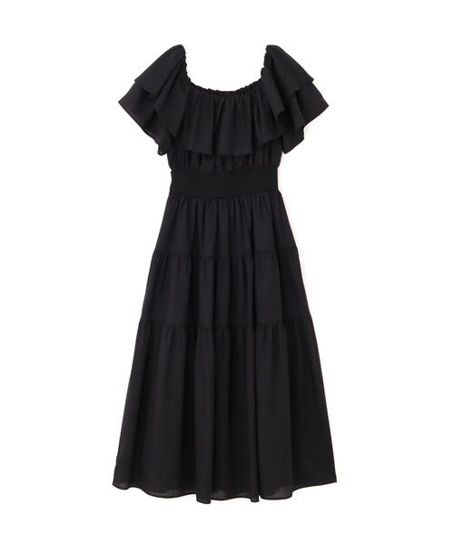 PROPORTION BODY DRESSING(プロポーションボディドレッシング)の「<E>オフショルティアードワンピース / 1215147401(ワンピース・レディース・ブラック/レッド・MEDIUM/SMALL)」の3枚目の写真