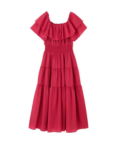PROPORTION BODY DRESSING(プロポーションボディドレッシング)の「<E>オフショルティアードワンピース / 1215147401(ワンピース・レディース・ブラック/レッド・MEDIUM/SMALL)」の10枚目の写真