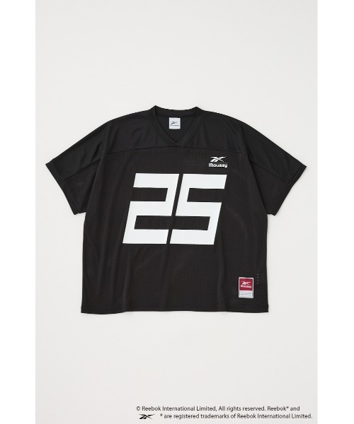 MOUSSY(マウジー)の「REEBOK NUMBER MESH Tシャツ(Tシャツ/カットソー・レディース・ブラック/ダークグリーン・FREE)」の3枚目の写真