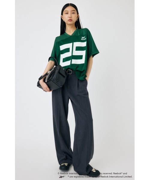 MOUSSY(マウジー)の「REEBOK NUMBER MESH Tシャツ(Tシャツ/カットソー・レディース・ブラック/ダークグリーン・FREE)」の6枚目の写真