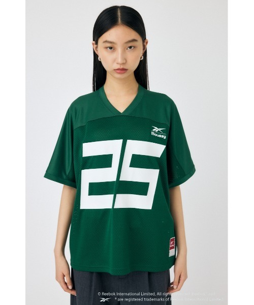 MOUSSY(マウジー)の「REEBOK NUMBER MESH Tシャツ(Tシャツ/カットソー・レディース・ブラック/ダークグリーン・FREE)」の9枚目の写真