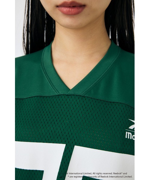 MOUSSY(マウジー)の「REEBOK NUMBER MESH Tシャツ(Tシャツ/カットソー・レディース・ブラック/ダークグリーン・FREE)」の12枚目の写真