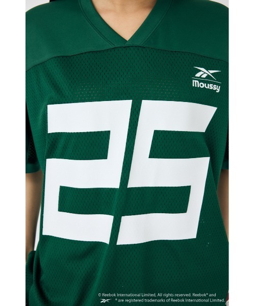 MOUSSY(マウジー)の「REEBOK NUMBER MESH Tシャツ(Tシャツ/カットソー・レディース・ブラック/ダークグリーン・FREE)」の14枚目の写真