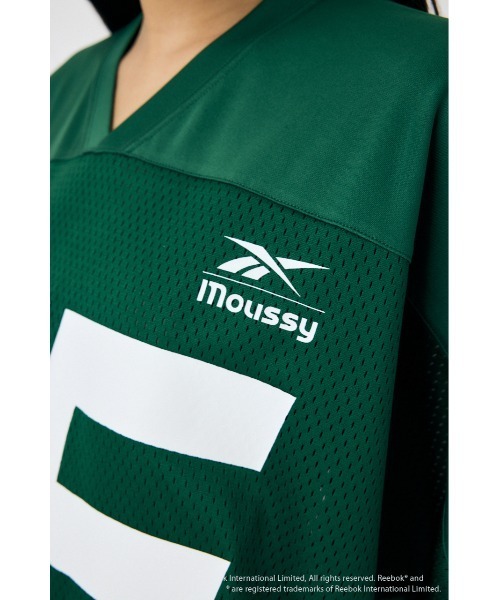 MOUSSY(マウジー)の「REEBOK NUMBER MESH Tシャツ(Tシャツ/カットソー・レディース・ブラック/ダークグリーン・FREE)」の15枚目の写真