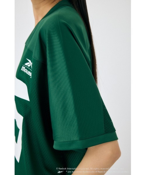 MOUSSY(マウジー)の「REEBOK NUMBER MESH Tシャツ(Tシャツ/カットソー・レディース・ブラック/ダークグリーン・FREE)」の16枚目の写真