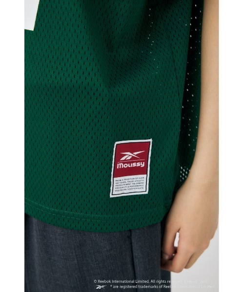 MOUSSY(マウジー)の「REEBOK NUMBER MESH Tシャツ(Tシャツ/カットソー・レディース・ブラック/ダークグリーン・FREE)」の17枚目の写真