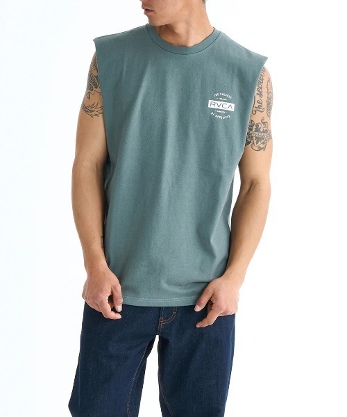 RVCA(ルーカ)の「RVCA メンズ TCS TT タンクトップ 【2025年春夏モデル】/ルーカバックプリントカットオフタンクトップ(タンクトップ・メンズ・ブラック/ブラック系その他/ホワイト/グリーン系その他/ベージュ・SMALL/MEDIUM/LARGE/X-LARGE)」の10枚目の写真