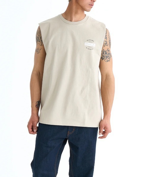 RVCA(ルーカ)の「RVCA メンズ TCS TT タンクトップ 【2025年春夏モデル】/ルーカバックプリントカットオフタンクトップ(タンクトップ・メンズ・ブラック/ブラック系その他/ホワイト/グリーン系その他/ベージュ・SMALL/MEDIUM/LARGE/X-LARGE)」の9枚目の写真