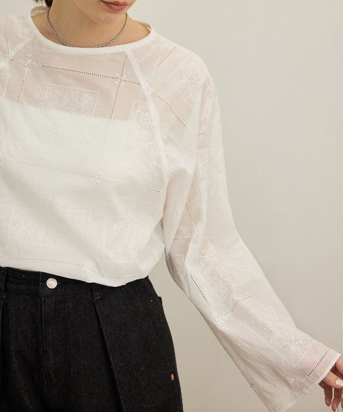 ROPE'(ロペ)の「コットンエンブロイダリーレース刺繍ブラウス(シャツ/ブラウス・レディース・ホワイト・FREE)」の20枚目の写真