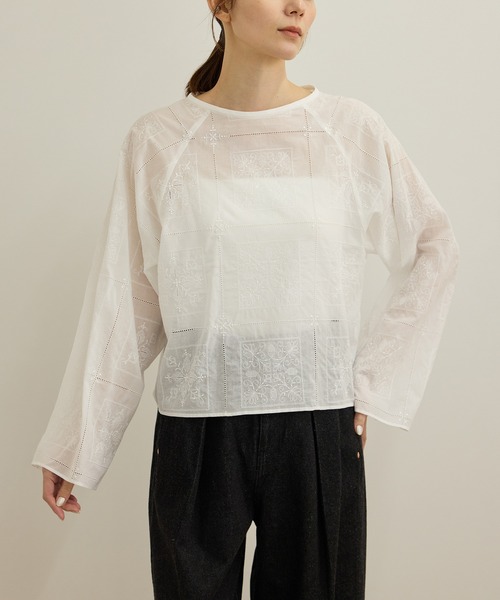 ROPE'(ロペ)の「コットンエンブロイダリーレース刺繍ブラウス(シャツ/ブラウス・レディース・ホワイト・FREE)」の22枚目の写真