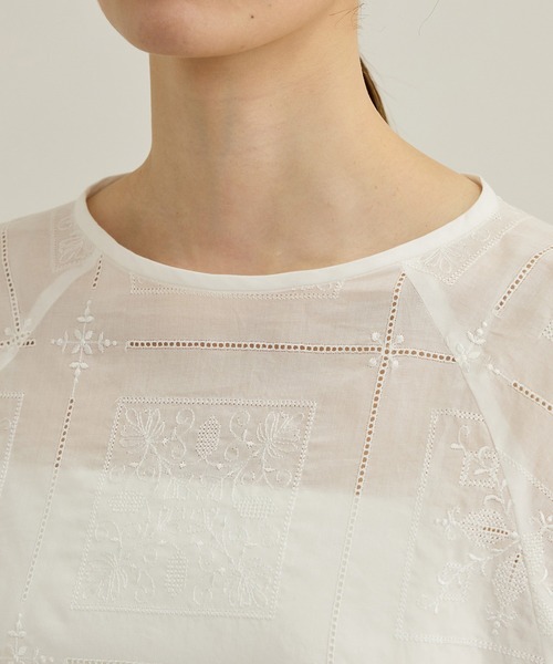 ROPE'(ロペ)の「コットンエンブロイダリーレース刺繍ブラウス(シャツ/ブラウス・レディース・ホワイト・FREE)」の15枚目の写真