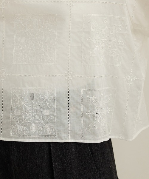 ROPE'(ロペ)の「コットンエンブロイダリーレース刺繍ブラウス(シャツ/ブラウス・レディース・ホワイト・FREE)」の18枚目の写真