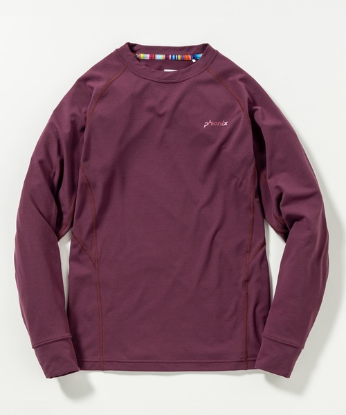 phenix outdoor(フェニックスアウトドア)の「phenix OUTDOOR(フェニックスアウトドア) レディース クルーネック インナー長袖Tシャツ ロングTシャツ (吸水速乾 / 通気性)(Tシャツ/カットソー・レディース・ピンク/ブルーグリーン/マジェンタ・XL/L/M/S)」の3枚目の写真