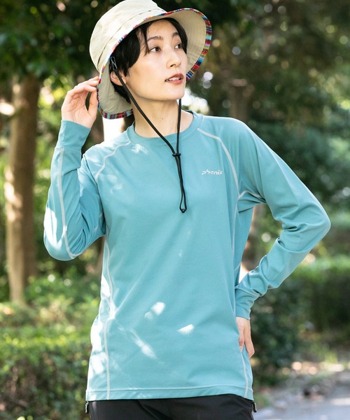 phenix outdoor(フェニックスアウトドア)の「phenix OUTDOOR(フェニックスアウトドア) レディース クルーネック インナー長袖Tシャツ ロングTシャツ (吸水速乾 / 通気性)(Tシャツ/カットソー・レディース・ピンク/ブルーグリーン/マジェンタ・XL/L/M/S)」の13枚目の写真