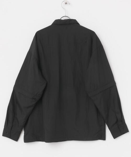 ITEMS URBANRESEARCH（アイテムズ アーバンリサーチ）の「『セットアップ対応』スーパーライトナイロン2wayシャツ（シャツ/ブラウス・メンズ・チャコールグレー/ブラック・MEDIUM/LARGE）」の5枚目の写真